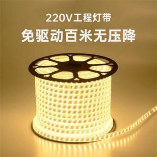 免驱动220V高压LED灯带100米无压降工程室外专用高压灯带