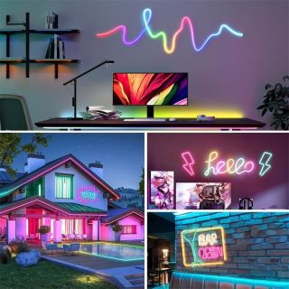 RGB360度全方位发光LED霓虹灯管｜柔性可弯曲，高亮节能，支持工程定制 - 4